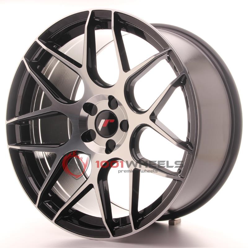 LLANTAS JAPAN RACING JR18 BLACK-MACHINED-FACE