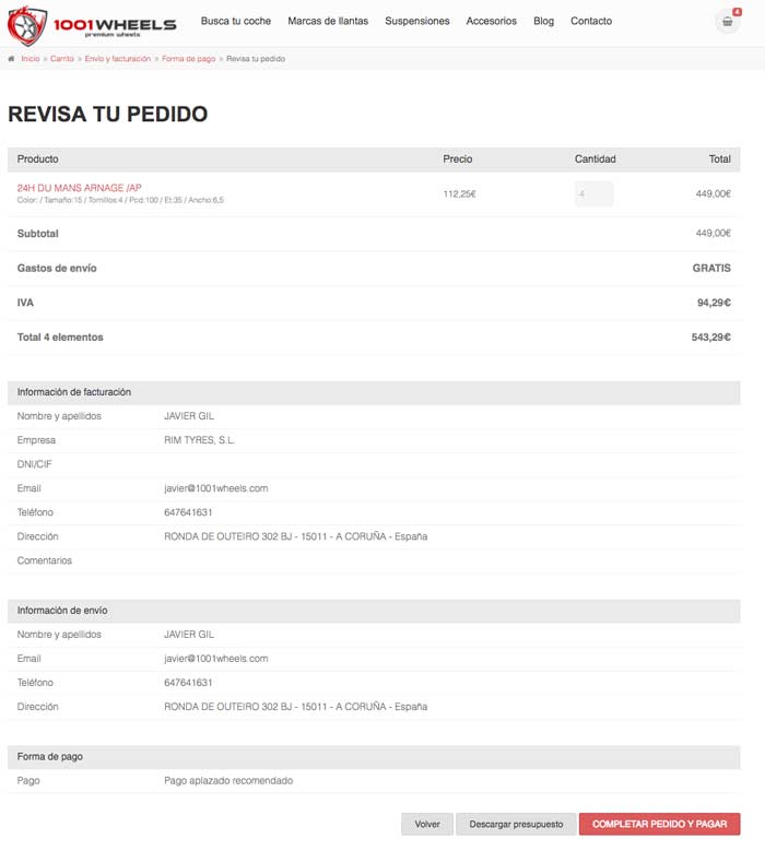 Comprar llantas a plazos