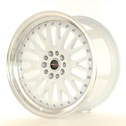 Llantas réplica BBS Japan Racing JR10 blanco y pulido