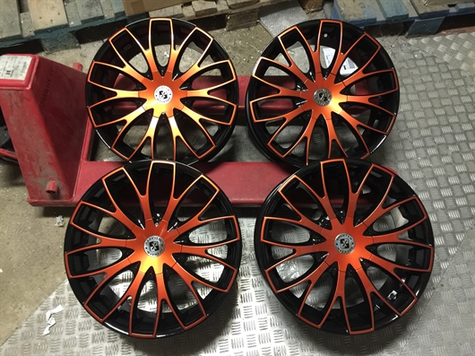 Llantas para Kia Sportage negro y naranja