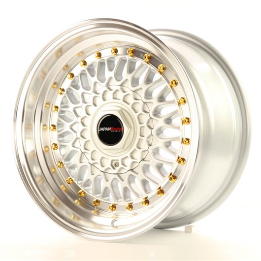 Llantas réplicas BBS Japan Racing JR9 plata y oro