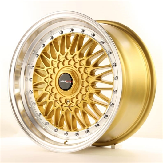 Llantas réplicas BBS Japan Racing JR9 oro y pulido