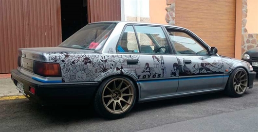 Llantas Japan RAcing JR11 en Mazda 323